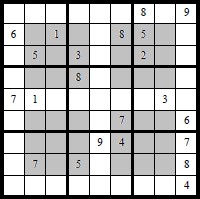 Hyper Sudoku Beispiel